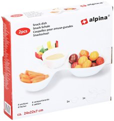 Bandeja para aperitivos y recipiente para salsas Bandeja para aperitivos y recipiente para salsas