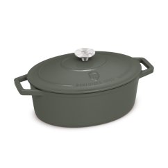Tigaie din fontă cu capac, 32 cm, colecția Matte Green