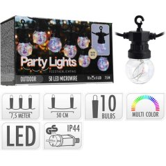 Světelný řetěz LED PARTY 10 žárovek 7,5m barevná