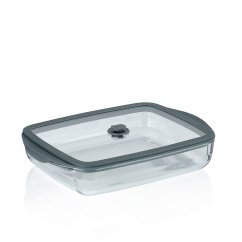 Borcan de sticlă pentru alimente Aurelius 28x20x6cm 1,35l - transparent