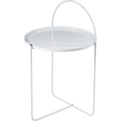 Masă de depozitare metalică 65 cm alb Masă de depozitare metalică 65 cm alb