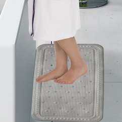 Alfombrilla de baño KRETA PVC gris 72x36cm