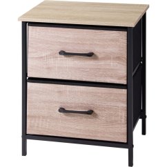 Kovová polica s 2 zásuvkami 45 x 30 x 54 cm