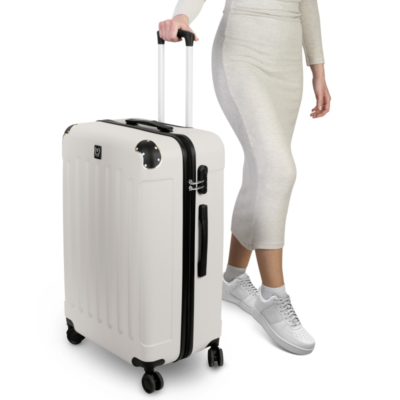 Sada kufrů 3 ks krémová