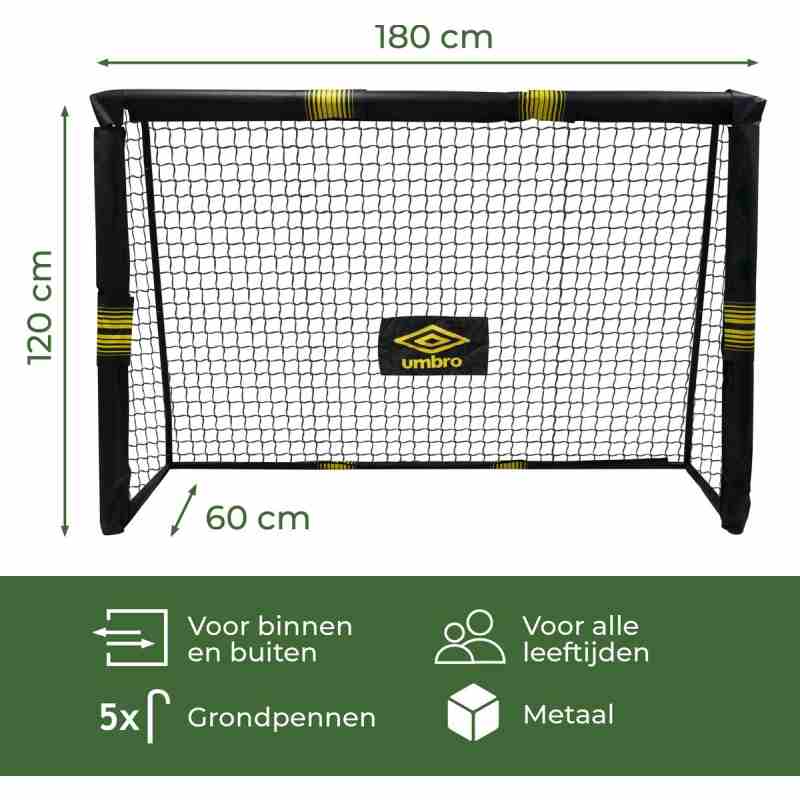Futbalová bránka UMBRO 180x120x60cm