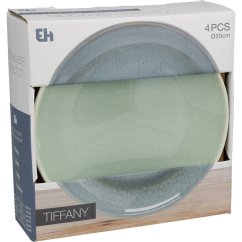 Juego de platos de postre 4 piezas diámetro 20 cm verde