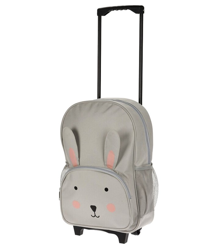 Detský kufor na kolieskach BUNNY 29 x 40 cm sivá