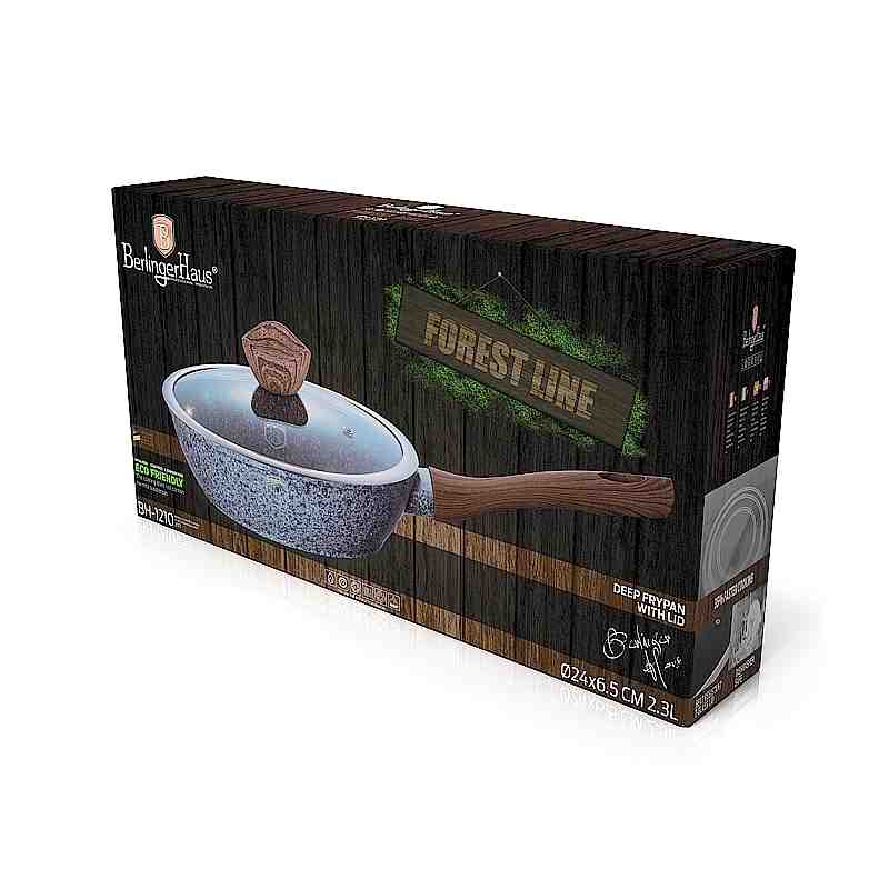 Pánev hluboká s mramorovým povrchem a poklicí 24 cm Forest Line