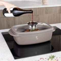 Tava de cuptor cu capac Aroma 6 l Taupe Collection