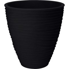 Květináč venkovní žebrovaný 40 cm antracit