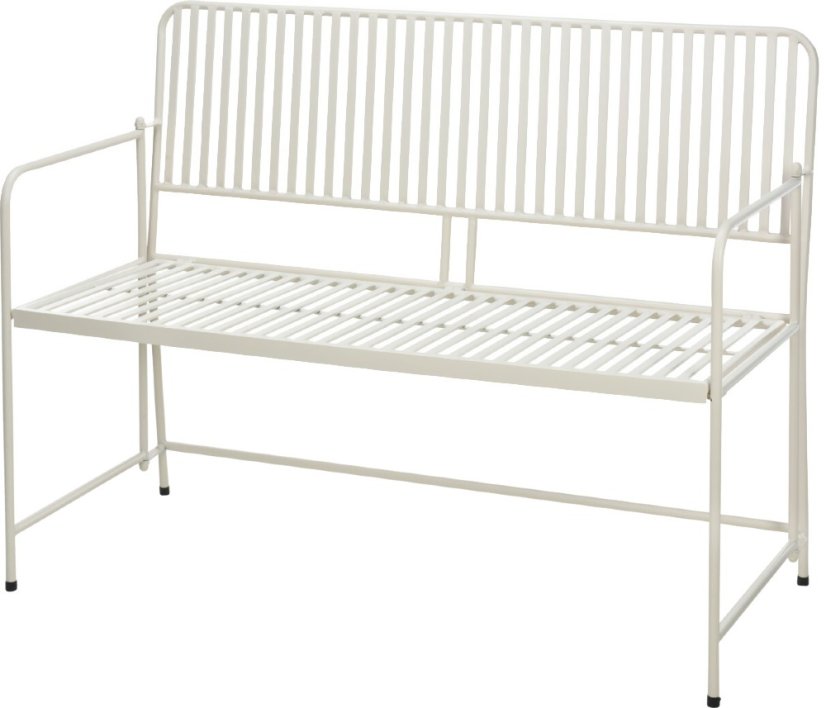 Banca gradina BISTRO 118 cm alba