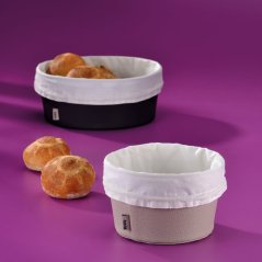 Košík na chleba Grana PU kůže černá 11,0cm 19,0cm