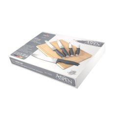 Set cutite cu placa de taiere 6 bucati Aspen Collection Set cutite cu placa de taiere 6 bucati Aspen Collection