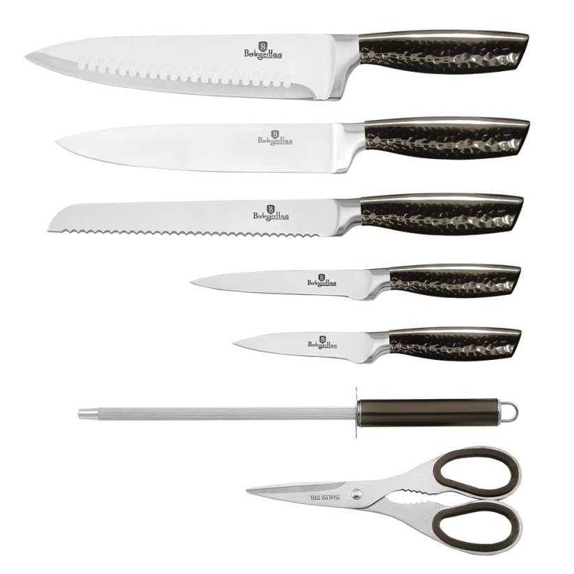Sada nožů ve stojanu 8 ks Shiny Black Collection BlackSmith