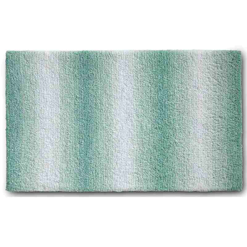 Alfombra de baño Ombre 100x60 cm poliéster verde jade