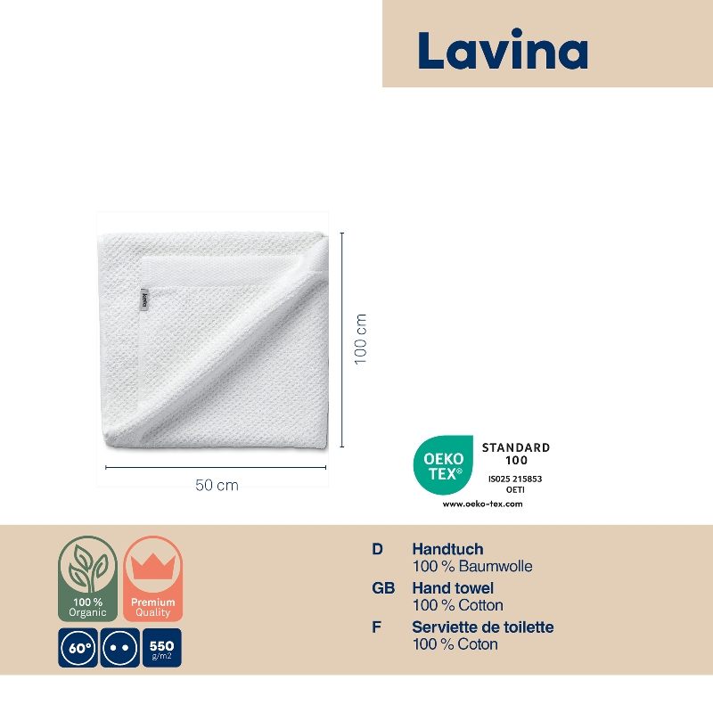 Osuška Lavinia 100% bavlna bílá 50,0x100,0cm