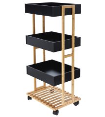 Pojazdný regál do kúpeľne 4 police 88 cm