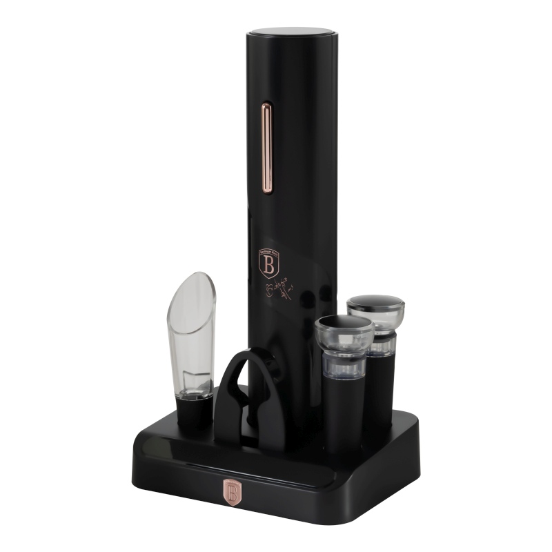 Dárková sada na otevírání vína 6 v 1, Black Rose collection