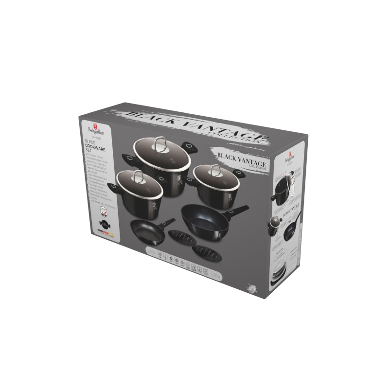 Sada nádobí s titanovým povrchem 10 ks Black Vantage Collection