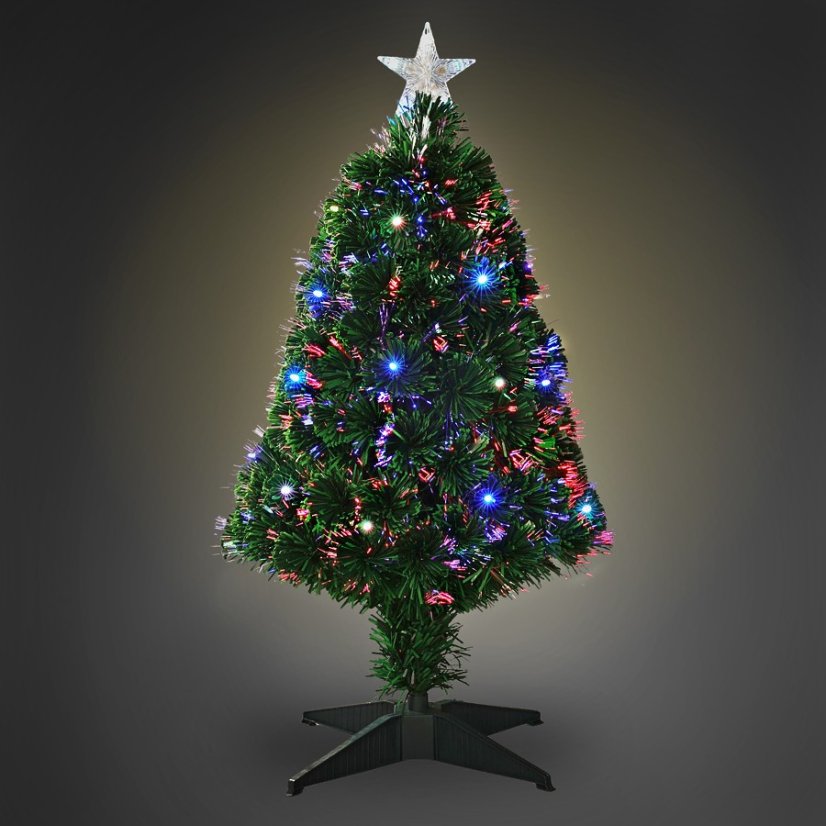 Vánoční stromeček s LED osvětlením 60 cm barevný