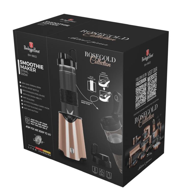 Aparat de smoothie blender cu sticla Black Rose Collection