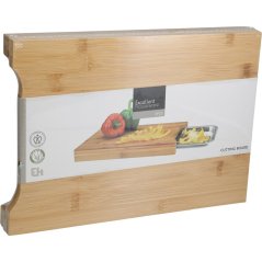 Placă de tăiat cu bol bambus 35x25cm