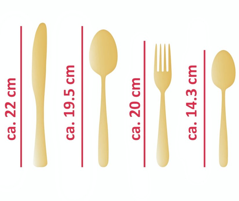 Sada příborů nerez ocel 16 ks zlatá
