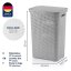 Cesto para ropa BRASILIA 60 l gris claro