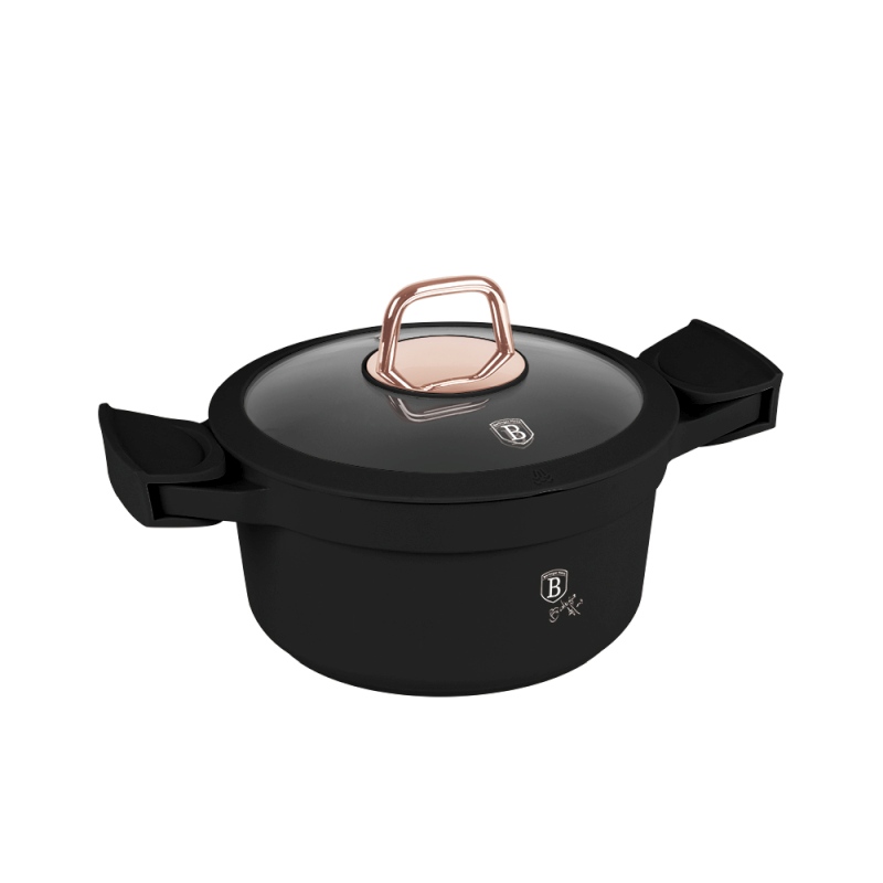 Caserolă cu înveliș și capac din titan 20 cm Colecția Black Rose