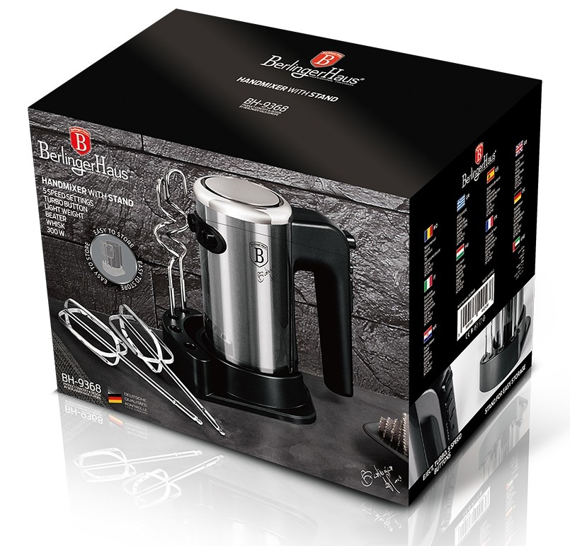 Batidora de mano con accesorios 300 W Colección Black Silver
