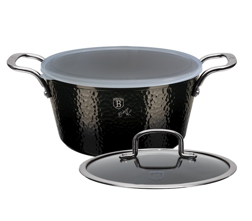 Caserola cu capac cu suprafata din titan 20 cm Colectia Shine Basalt