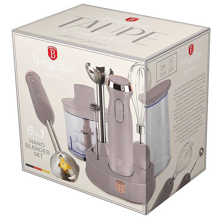 Mixér tyčový s příslušenstvím 6 ks Taupe Collection