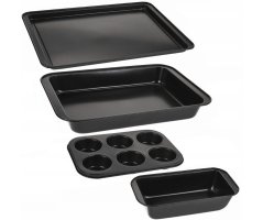 Plech na pečení sada 4 ks ocel s nepřilnavým povrchem