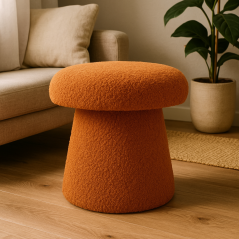 Taburet ve tvaru houby 43 cm hnědá