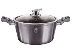 Caserola cu capac cu suprafata de marmura 20 cm Carbon PRO Line
