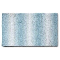 Alfombra de baño Ombre 100x60 cm poliéster azul hielo