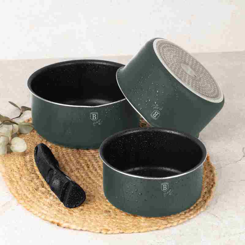 Sada nádobí s titanovým povrchem 13 ks Matte Green Collection