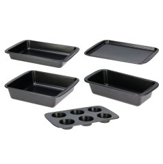 Plech na pečení sada 5 ks ocel s nepřilnavým povrchem