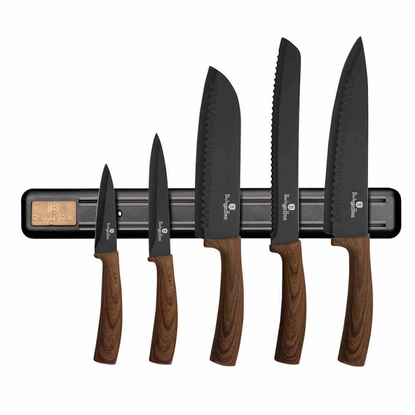 Sada nožů s nepřilnavým povrchem a magnetickým držákem 6 ks Forest Line BH-2540