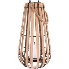 Lampáš solárny s LED sviečkou 43 cm prírodný