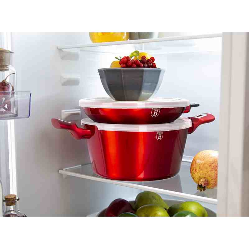 Kastrol s mramorovým povrchem a poklicí 20 cm Burgundy Metallic Line
