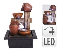 Fântână interioară cu iluminare LED 4 Amfore