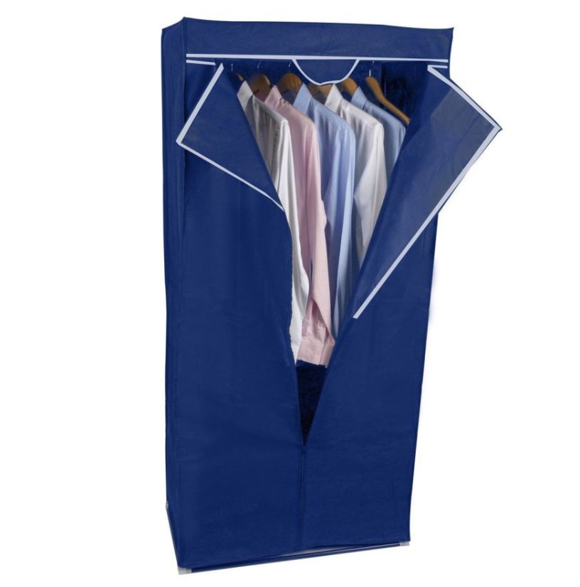 Armario textil 75x50x160cm azul oscuro