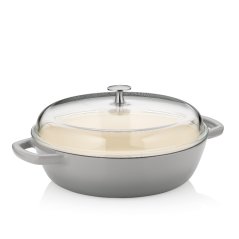 Tigaie adâncă din fontă CALIDO 28 cm 3,8 l gri