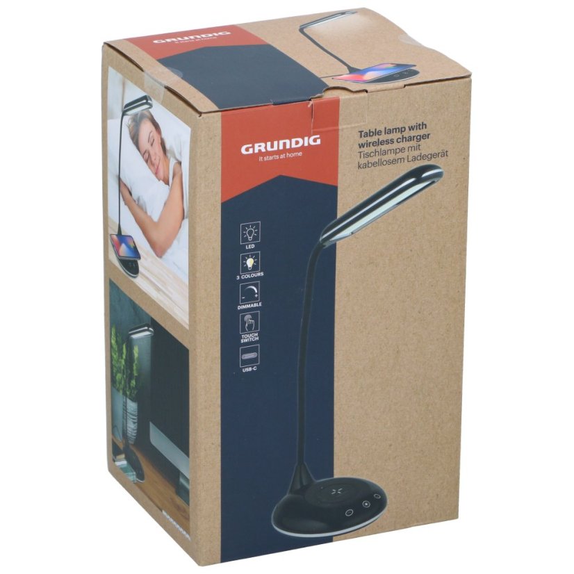 Bezdrátová nabíječka stolní lampa GRUNDIG USB