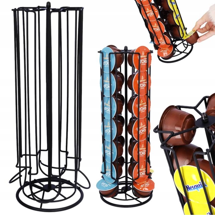 Držiak na kávové kapsule Dolce Gusto 28 ks čierny