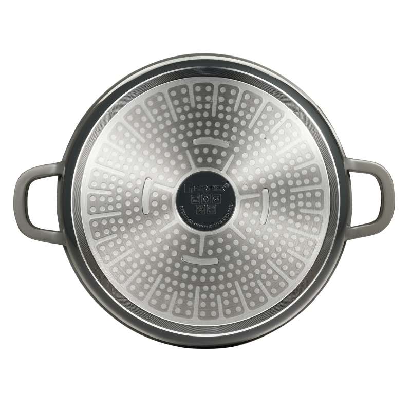 Caserola din fonta cu capac EXCALIBUR 28 cm gri