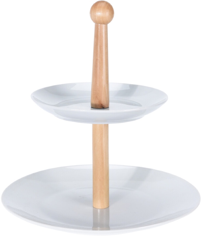 Etažér dvojposchodový porcelánový