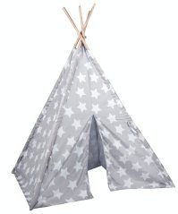 Dětský stan teepee 120x120x150cm šedá