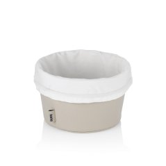 Košík na chleba Grana PU kůže stříbrná šedá 11,0cm 19,0cm